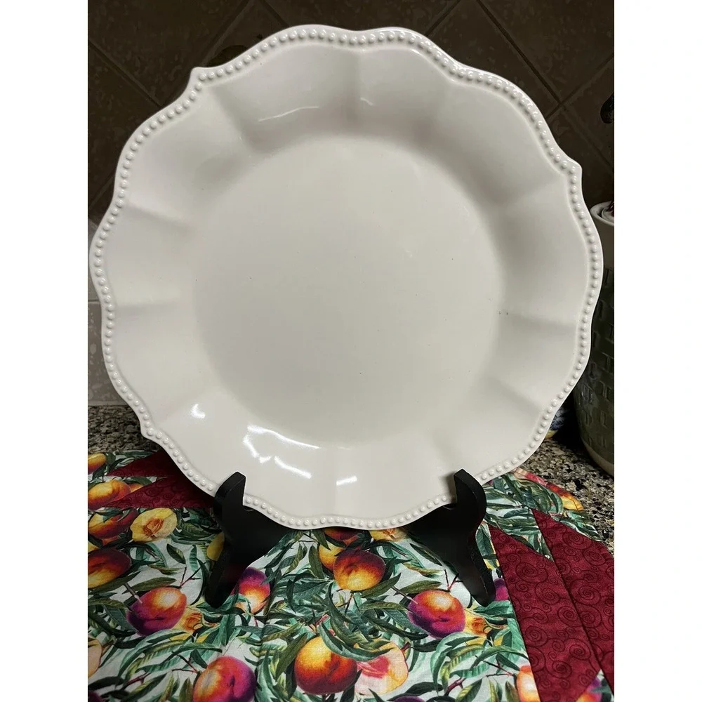 Pioneer Woman Paige Dinner Plate Linen White